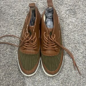 Polo Ralph Lauren Brown and Green Rain Boots